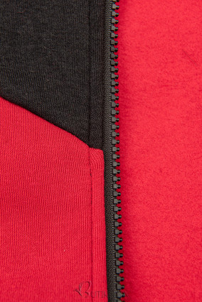 Dreifarbiger Trainingsanzug Aprikose -rot-schwarz