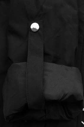 Trenchcoat mit Karo-Details Schwarz