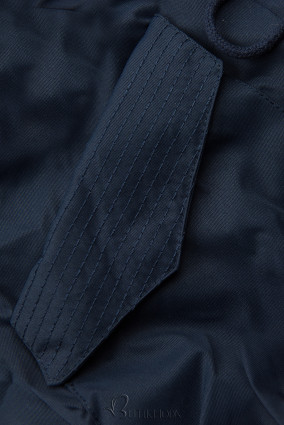 Jacke mit hochabschließendem Kragen dunkelblau