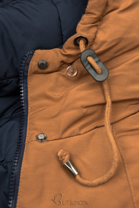 Jacke auf beiden Seiten tragbar braun/dunkelblau