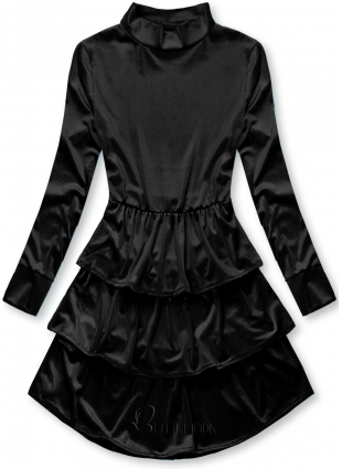 Kleid in Samt-Optik schwarz