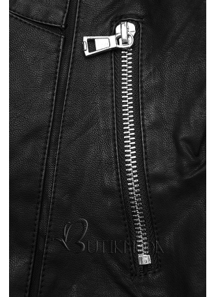 Jacke aus weichem Kunstleder schwarz
