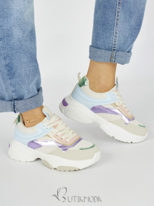 Bunte Damen-Sneaker mit dicker Sohle