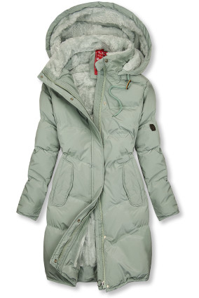 Winterjacke mit kuscheliger Teddy Fleece jade