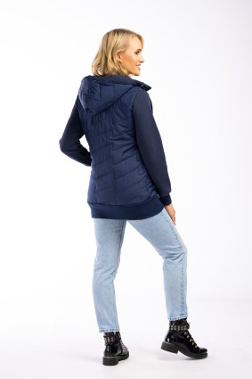 Gestepptes Sweatshirt/Jacke Hellgrün