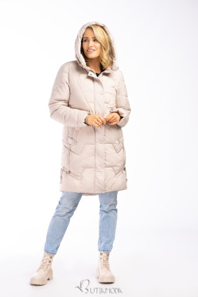 Winterjacke im lässigen Schnitt Beige