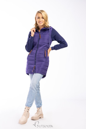 Hybrid-Sweatjacke Violett