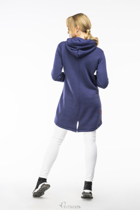 Sweatjacke mit Strickdetails Violett