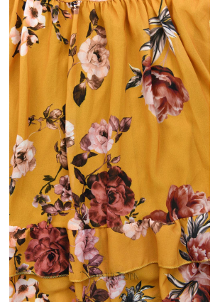 Kleid mit Blumenmuster gelb