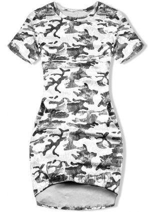 Oversized Army Kleid weiß
