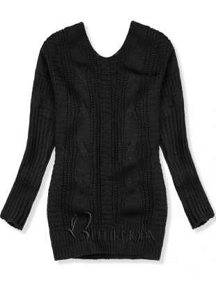 Pullover mit Schnürung schwarz