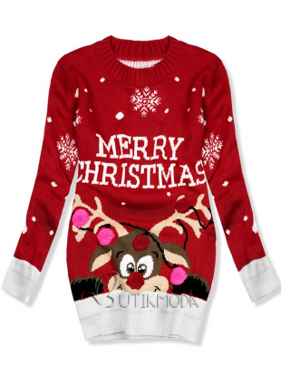 Pullover Merry Christmas rot