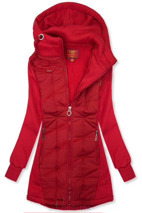 Sweatjacke mit Reißverschluss Rot