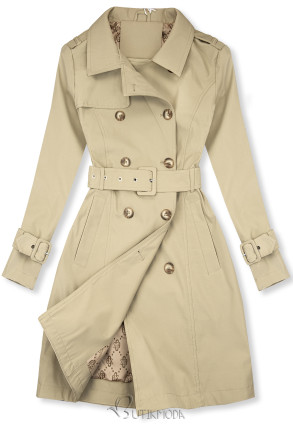 Zweireihiger Trenchcoat Beige