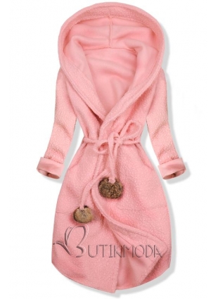 Mantel mit Kapuze rosa