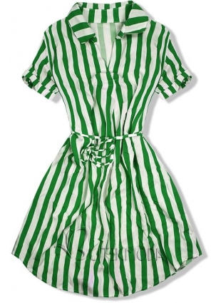 Kleider mit Streifen grün - weiß