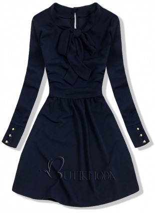 Kleid mit Schleife dunkelblau