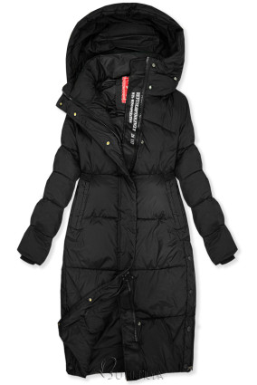 Steppjacke mit Kapuze für den Winter Schwarz