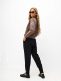 Braune Damen Bomberjacke mit Steppung RUE PARIS