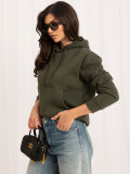 Khaki Damen Sweatshirt mit Kapuze RUE PARIS