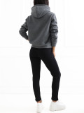 Dunkelgrauer Damen Hoodie RUE PARIS