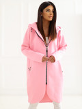 Helle rosa lange Kapuzenpullover RUE PARIS