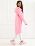 Helle rosa lange Kapuzenpullover RUE PARIS