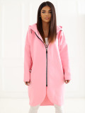 Helle rosa lange Kapuzenpullover RUE PARIS