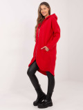Langer roter Kapuzenpullover RUE PARIS