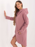 RUE PARIS Lange rosa Kapuzenpullover