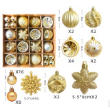 Set aus unzerbrechlichen Goldornamenten 40 Stück