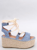 Plateau-Espadrilles Hellblau