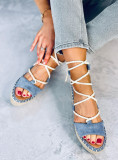 Plateau-Espadrilles Hellblau