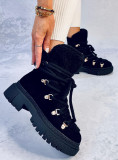 Schneestiefel mit Kunstfell Schwarz