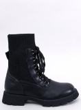 Stiefeletten mit Stoffobermaterial Schwarz
