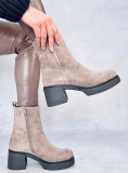 Stiefeletten mit stabilem Absatz Braun