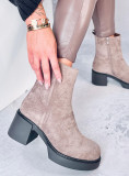 Stiefeletten mit stabilem Absatz Braun