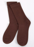 Hohe Damensocken Schokoladenbraun