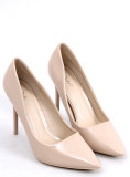 Glänzende Damenpumps Beige