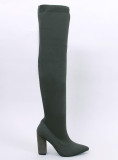 Damen-Sock-Boots Schwarz Grün