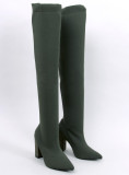 Damen-Sock-Boots Schwarz Grün