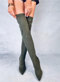 Damen-Sock-Boots Schwarz Grün