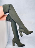 Damen-Sock-Boots Schwarz Grün
