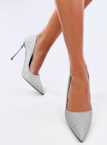 Funkelnde Pumps Silver