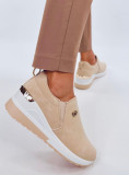 Sneakers mit Keilabsatz Beige