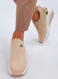 Sneakers mit Keilabsatz Beige