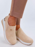 Sneakers mit Keilabsatz Beige