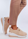 Sneakers mit Keilabsatz Beige