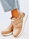 Sneaker mit Klettverschluss Beige