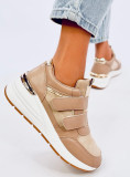 Sneaker mit Klettverschluss Beige